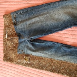 Alberto Makali Embellished Vintage Jeans Size 10